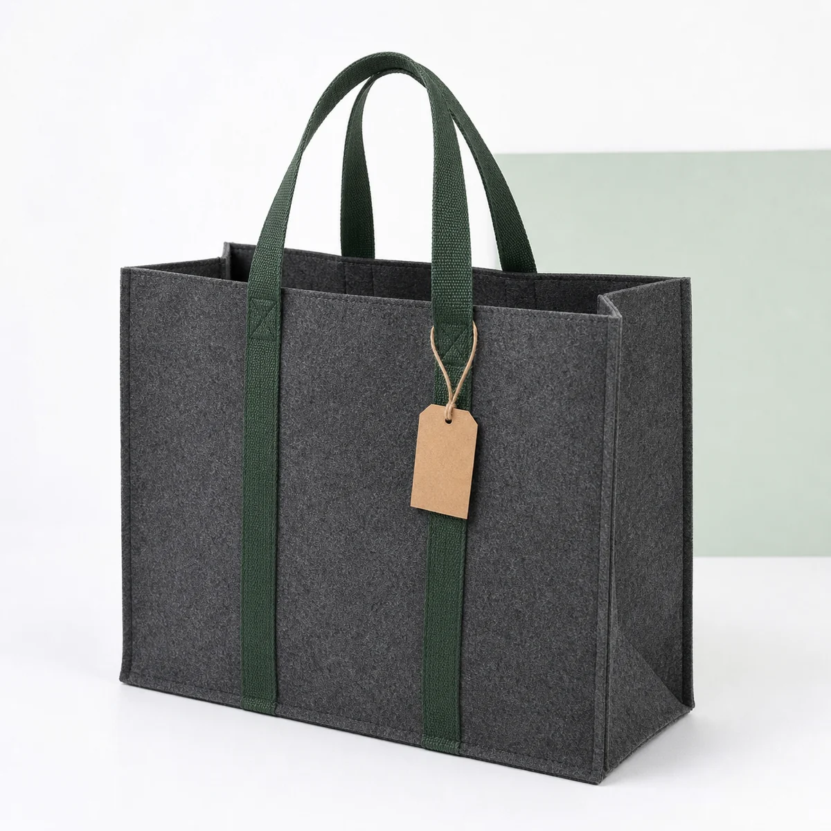 Custom Recycled Felt Shopping Bag for bulk custom promotional orders