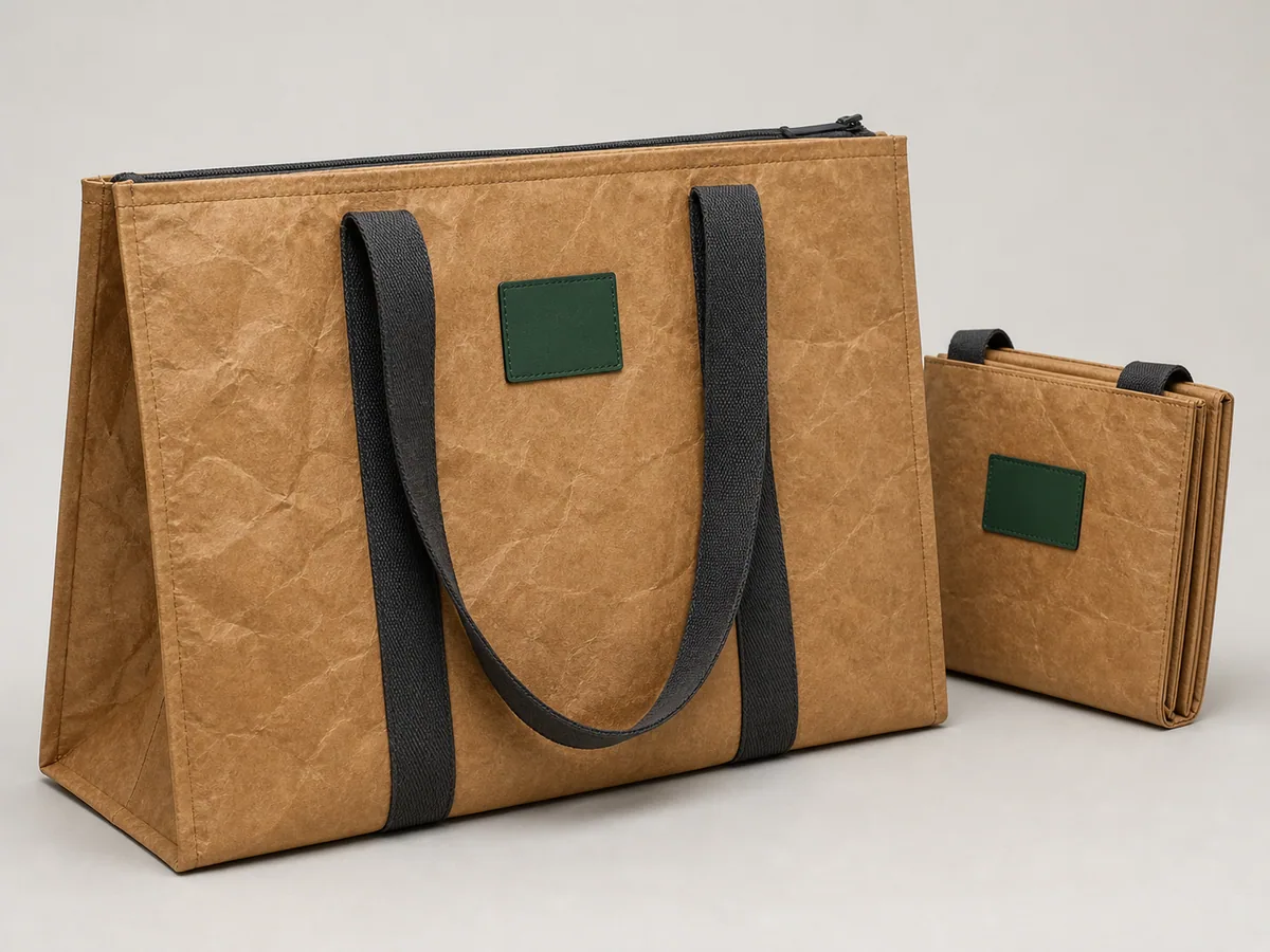Custom Washable Kraft Paper Tote Bag for bulk custom promotional orders